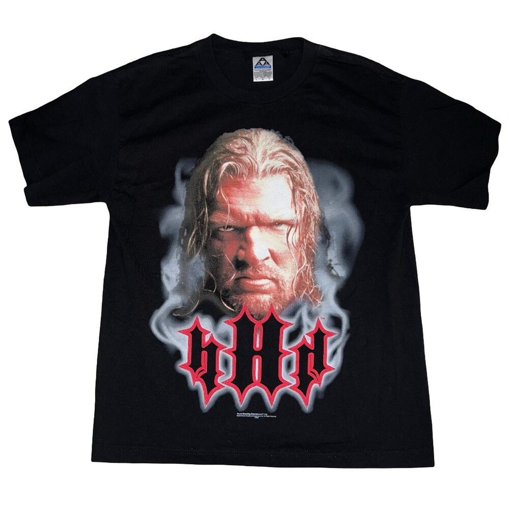 Vintage 2002 Triple H It's A Whole New Game HHH Wrestling WWE Shirt Youth L